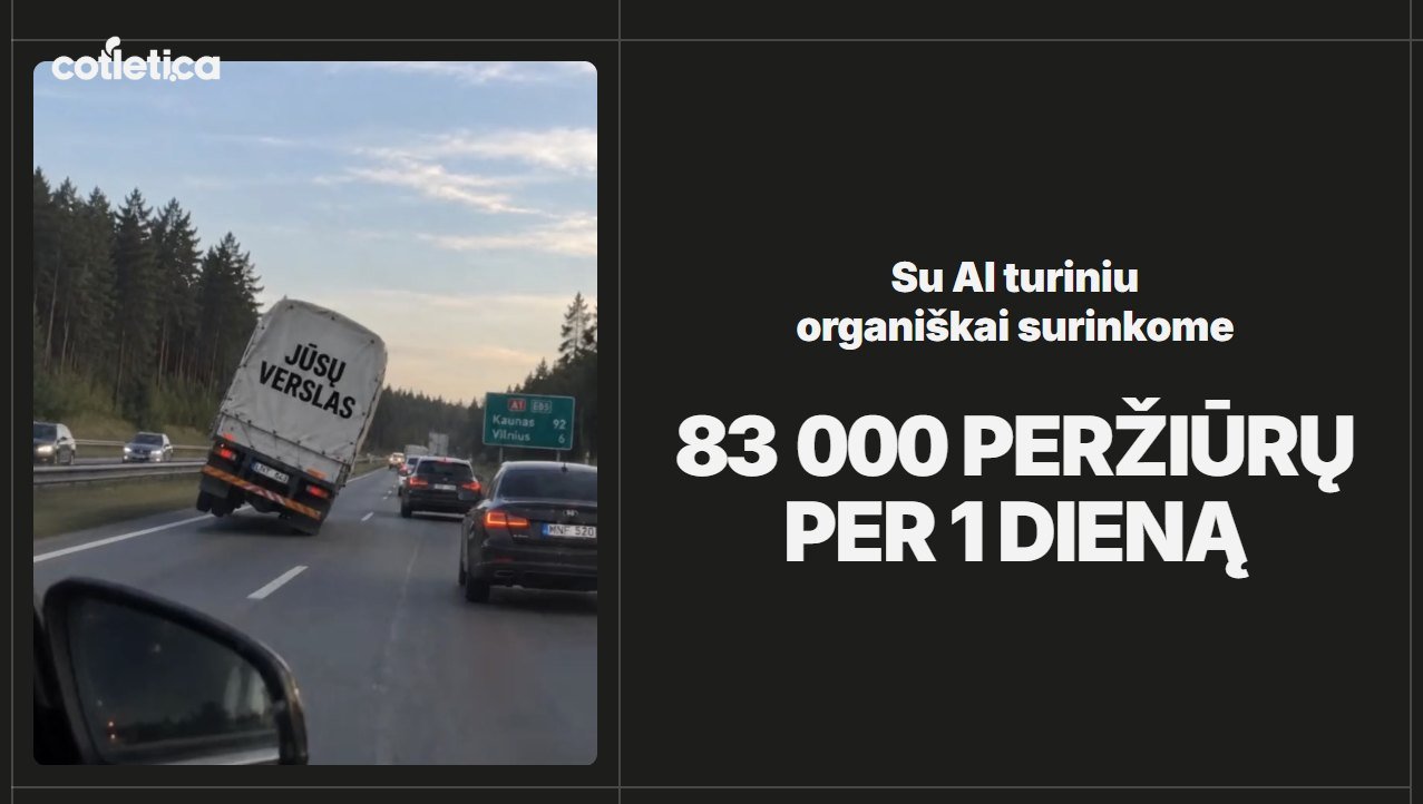 Kampanijos rezultatas: 83 000 peržiūrų per dieną